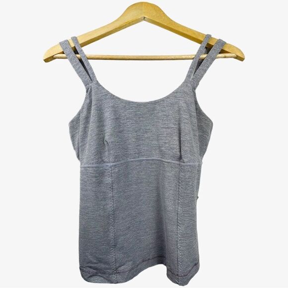 Lululemon Lilac Heathered Coal Wee Stripe/Lilac Active Strength Tank Top - Picture 5 of 10